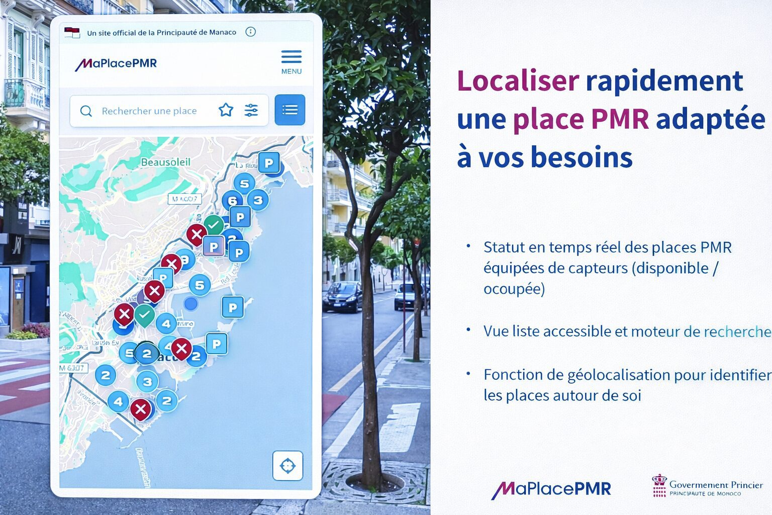 Ma Place PMR apporte le stationnement accessible en temps réel à Monaco