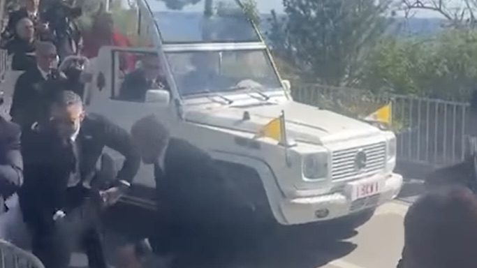 Animal rights activists briefly disrupt papal motorcade during historic Monaco visit