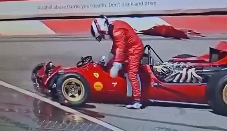 Jean Alesi crashes classic Ferrari during Monaco Historic Grand Prix Practice