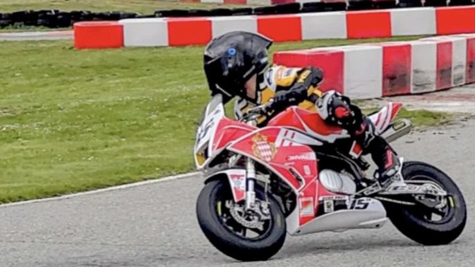 The ten-year-old Monegasque with MotoGP on his mind