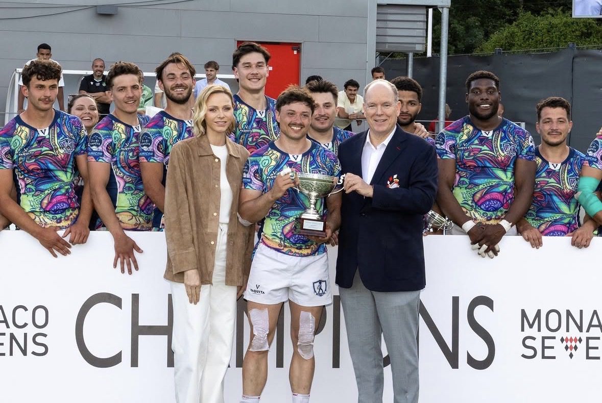 Le Prince Albert II et la Princesse Charlène assistent à la première édition du Monaco Sevens