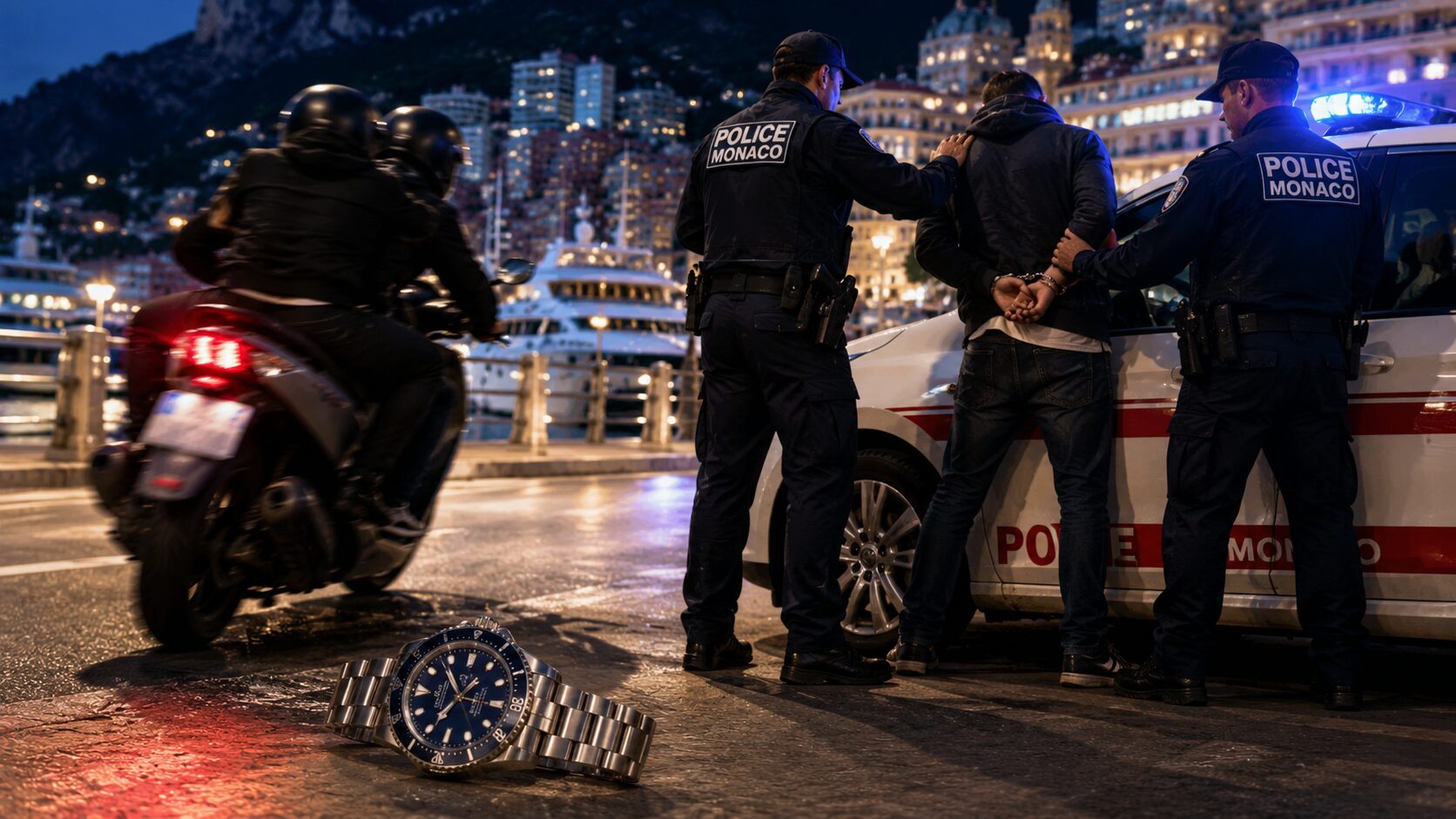 Deux personnes arrêtées immédiatement après le vol d'une montre de luxe à Monaco