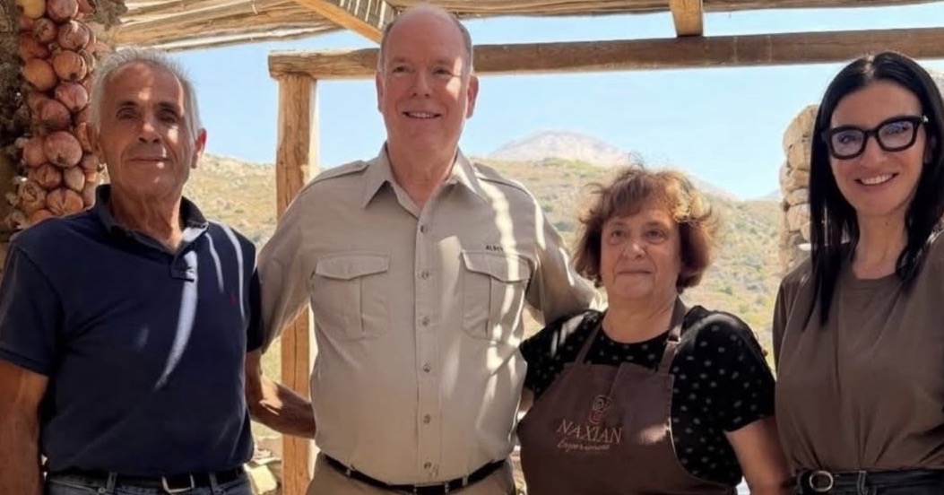 Prince Albert II discovers the ancient treasures of Naxos