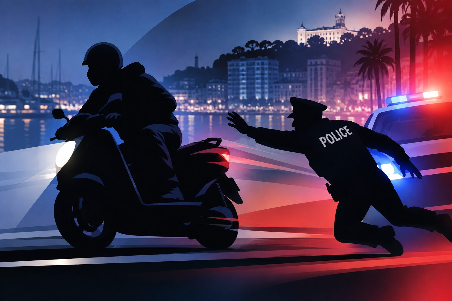 Une fuite en scooter alimenté par la drogue blesse un policier monégasque